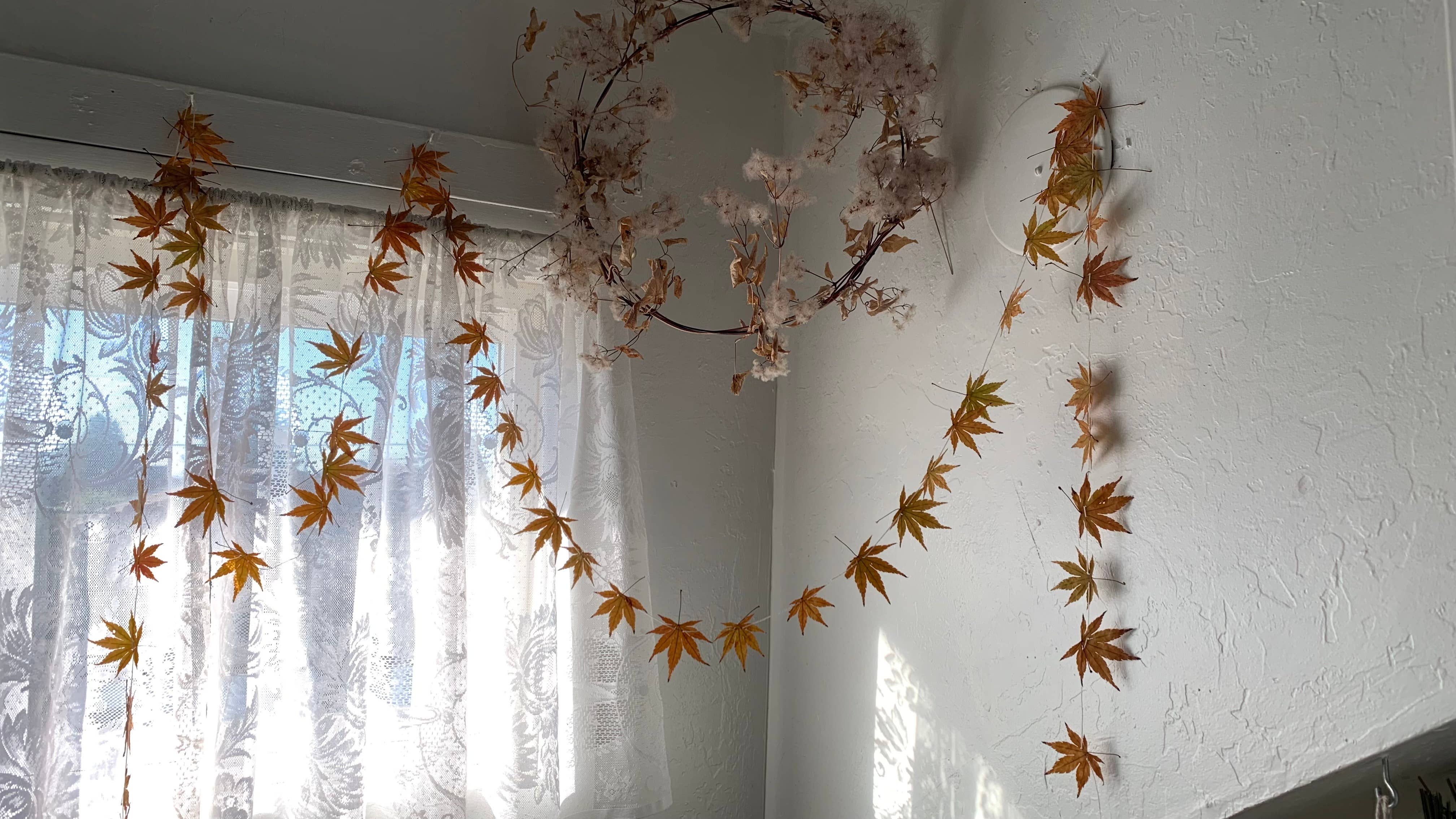 Twig and Snip - Wholesale Bunting/Garland - Dried Mini Japanese Maple Leaf Garland - Reds and Browns4