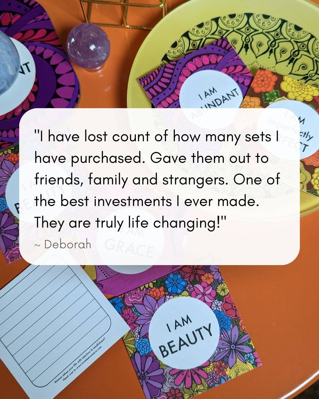 LOVELEEN®️ - Wholesale Tarot Cards - The 'I AM' mantra deck (w/ 30 unique mantras)5