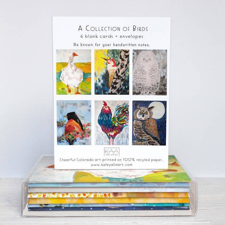 A Collection of Birds - Boxed Set of 6 for wholesale by Kaley Alie Art