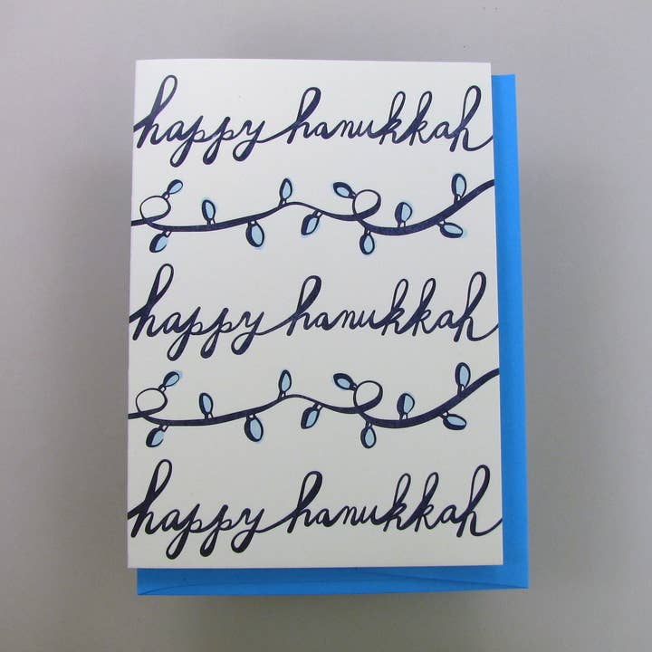 Joyeuses lumières Hanoukka pour la vente par Wolf & Wren Press