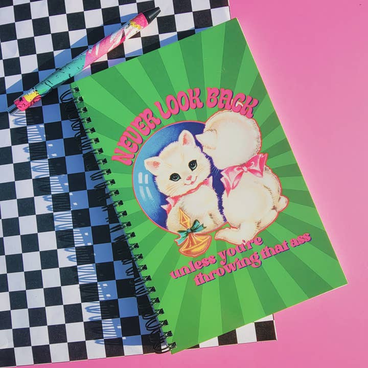 NEVER LOOK BACK NOTEBOOK for wholesale by TEAM JEMINI DESIGNS