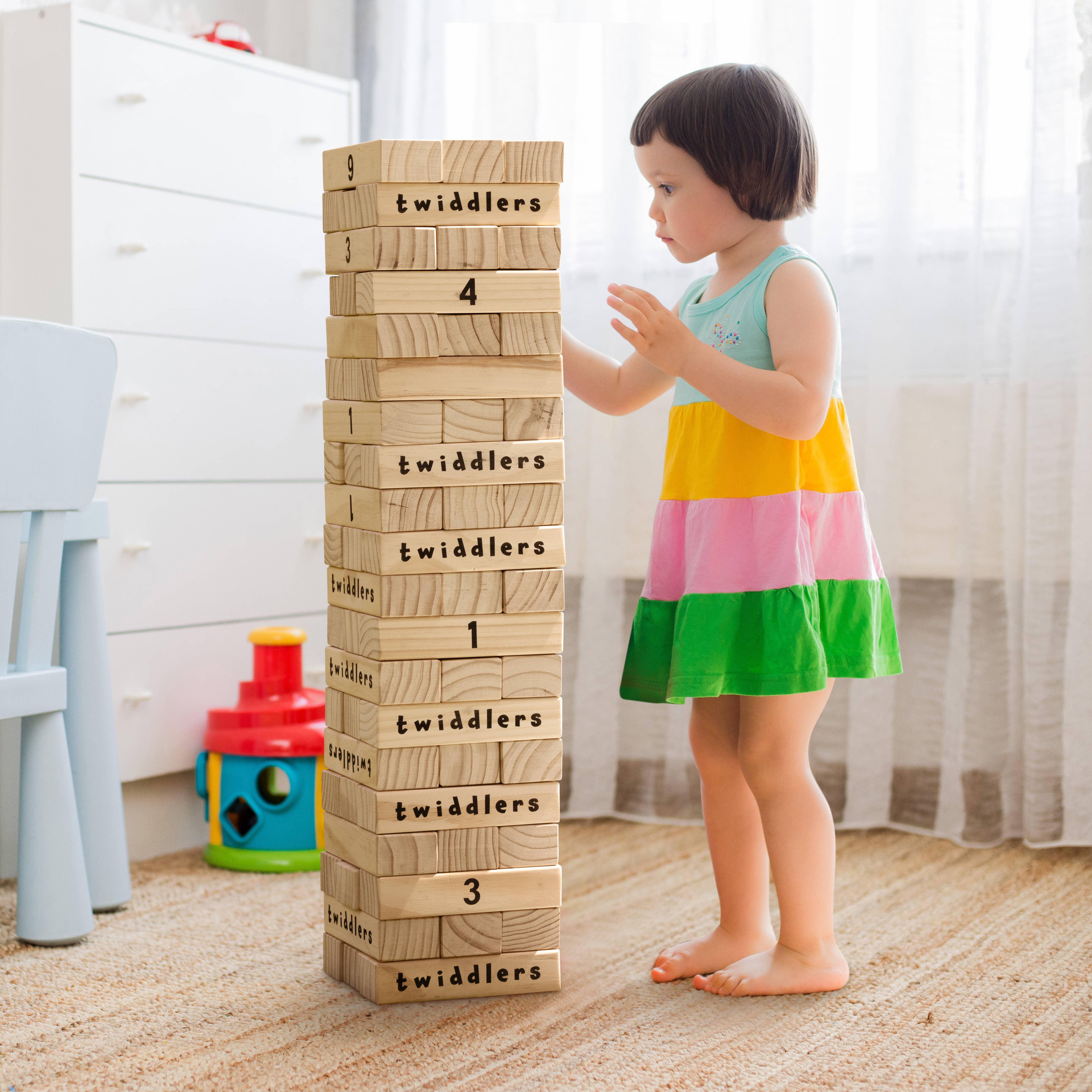 The Twiddlers - Wholesale Stacking Game - Giant Tumble Tower Garden Lawn Game with 64 Blocks7