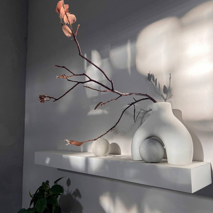 Minimal Loot Design - Wholesale Vase - Nordic Style Vase, Concrete Vase, Asymmetrical Modern Vase, Minimalist Vase, White Vase, Vase Decor, Minimalist Vase, Nordic Decor, Minimal1