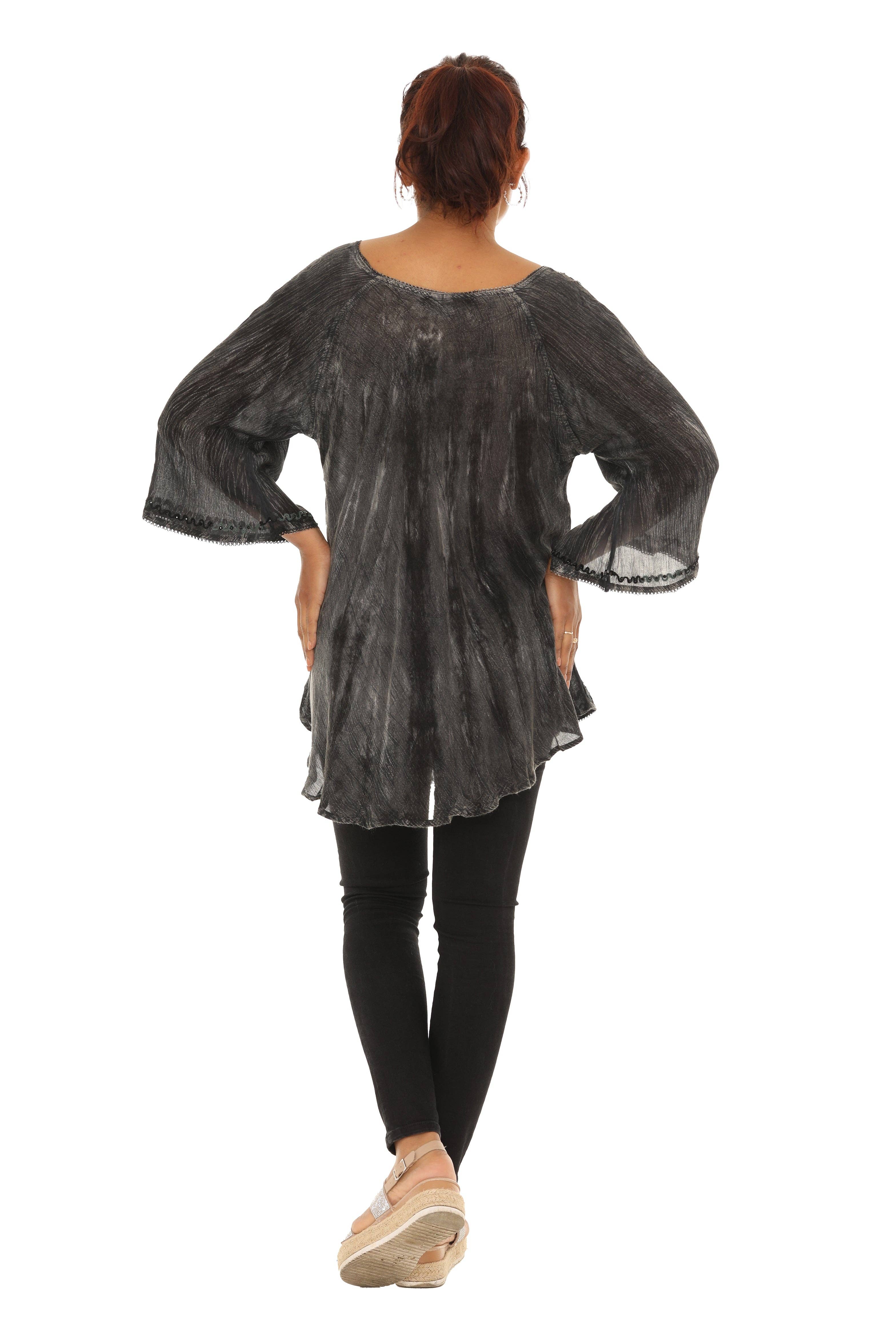 Shoreline Wear. INC – wholesale Tunic – Women’s – Tie-Dye Tiger Print Rayon Tunic1