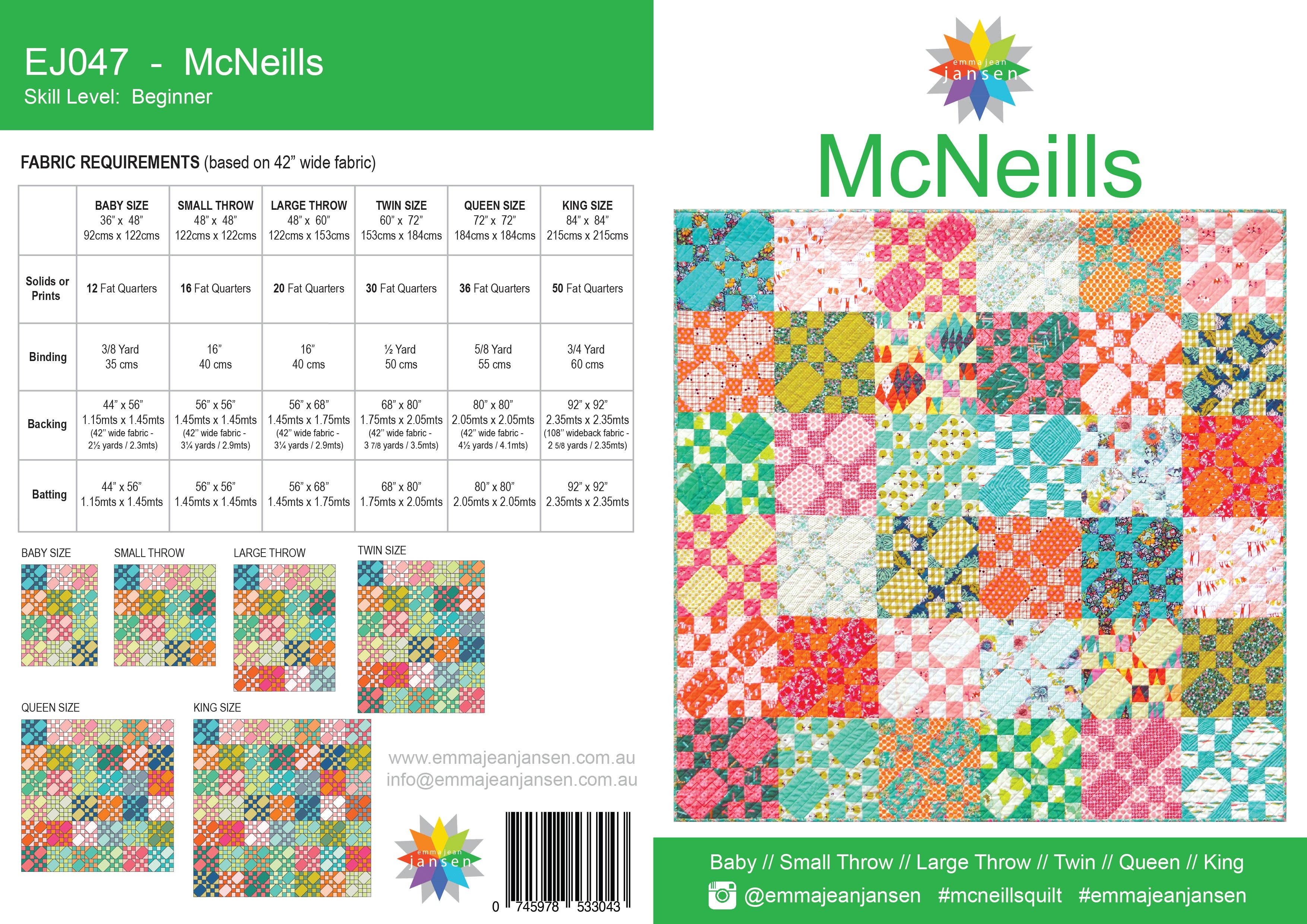 emma jean jansen - Wholesale Craft tool - • Wholesale - McNeills Quilt Pattern1