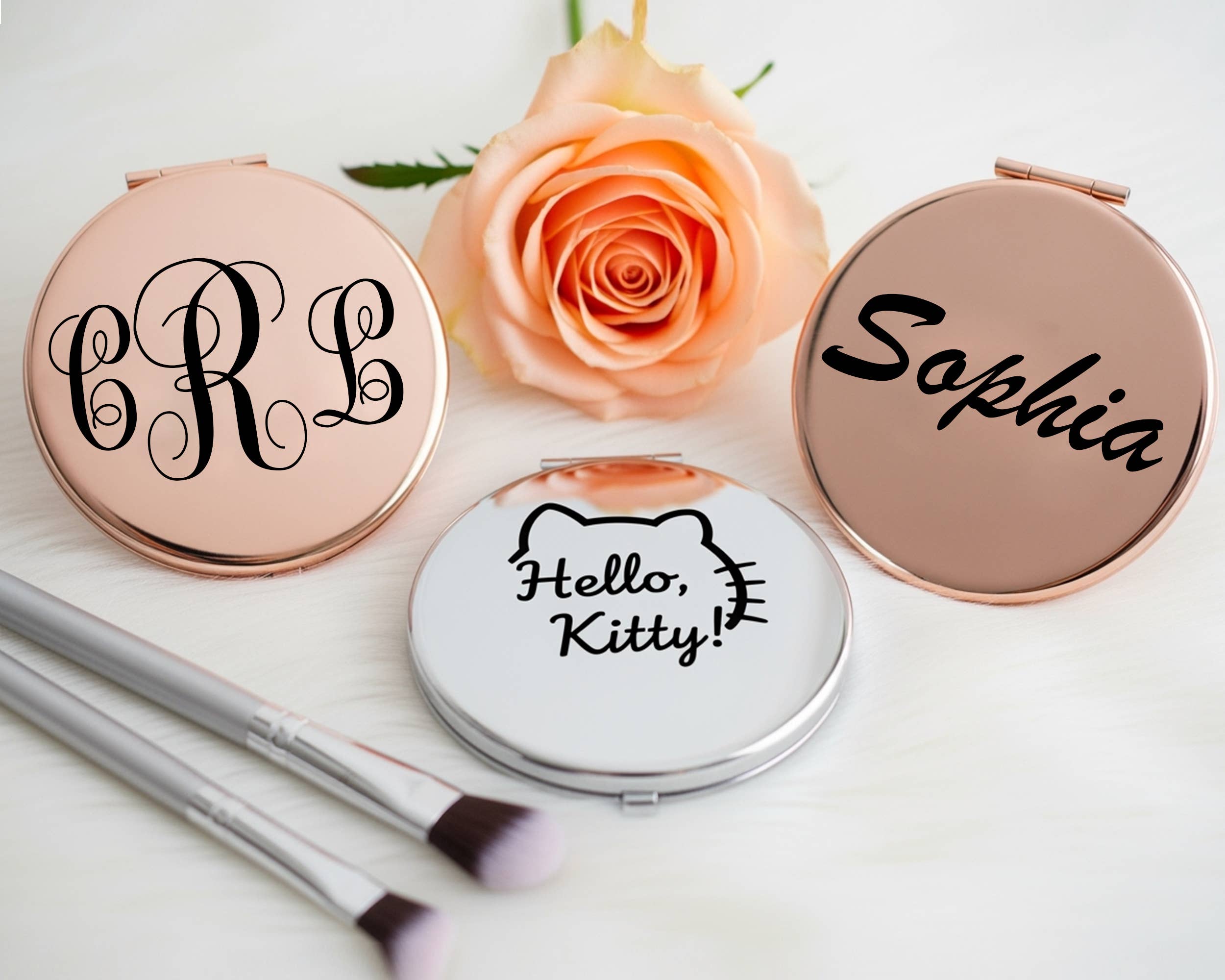 The Blissful - Wholesale Compact Mirror - Bridesmaid Pocket Mirror Bridesmaid Gifts Wedding Gifts1