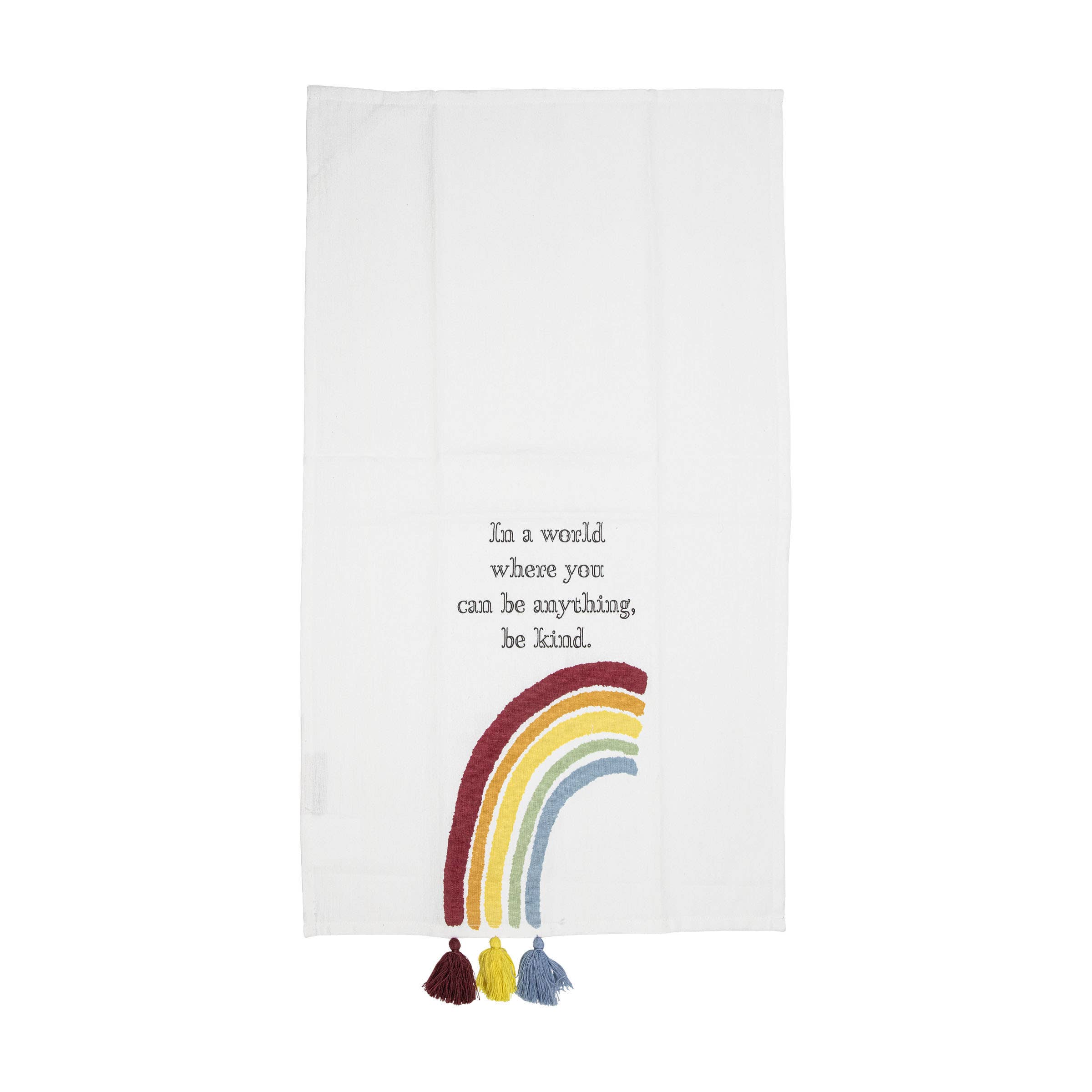Foreside Home & Garden - Wholesale Tea Towel - Be Kind Rainbow Tea Towel2