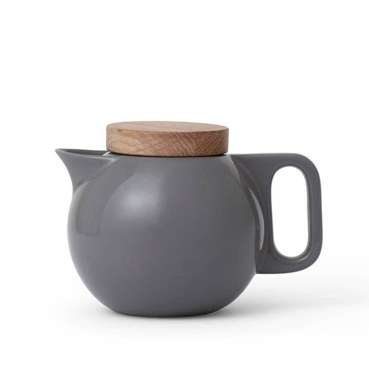 Théière en porcelaine Jaimi™ avec infuseur et couvercle en bois - 22 oz/0,65 L pour la vente par Viva | Espro | Liiton