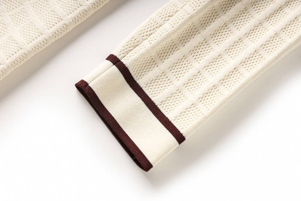 Productseeker - Wholesale Dress - Women's - DR831Y Elegant Cream Knit Bow-Tie Trim A-Line Dress6