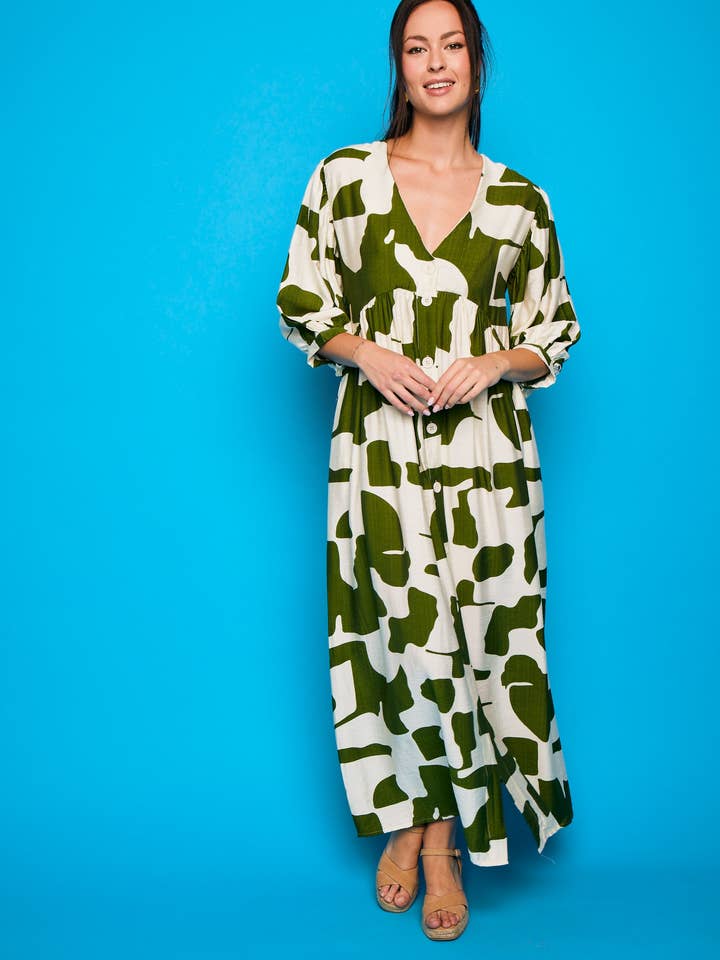 Smile - Wholesale Dress - Women's - Cambrils Long Green Dress