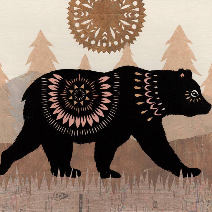 Brilho Dourado de Outono - Impressão Arte em Papel Cortada 8 x 10 polegadas por atacado de Rural Pearl: Cut Paper Art by Angie Pickman