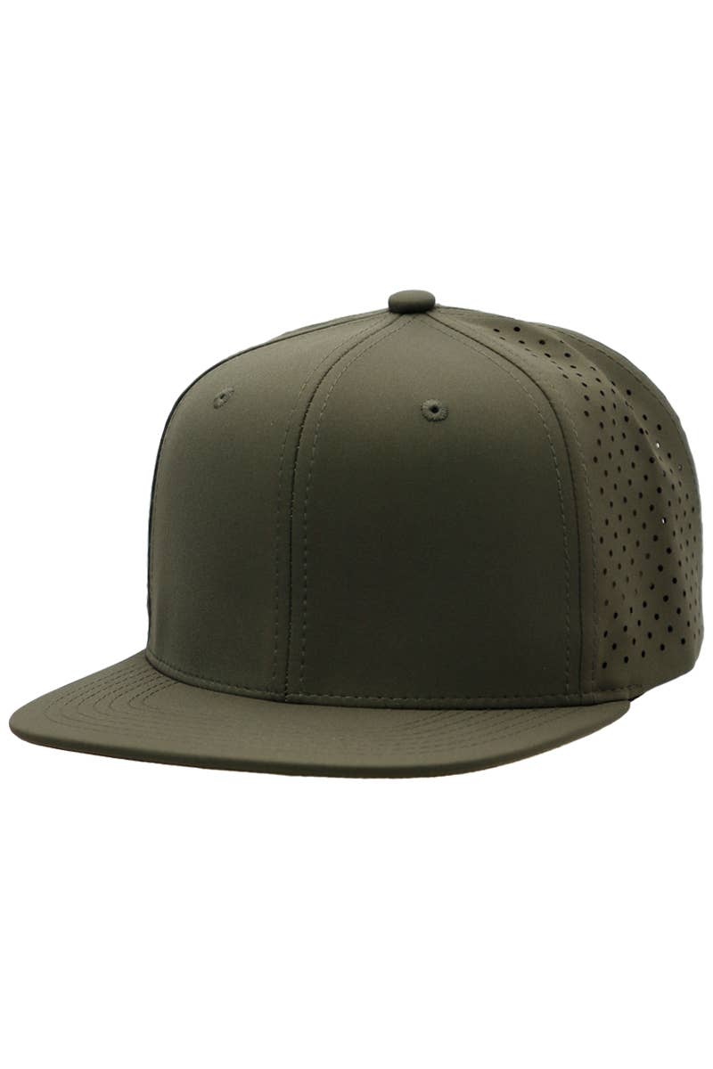 Cap Zone - Wholesale Flat Brim Cap - Unisex - Six Panel Flat Bill Perforated Snapback10