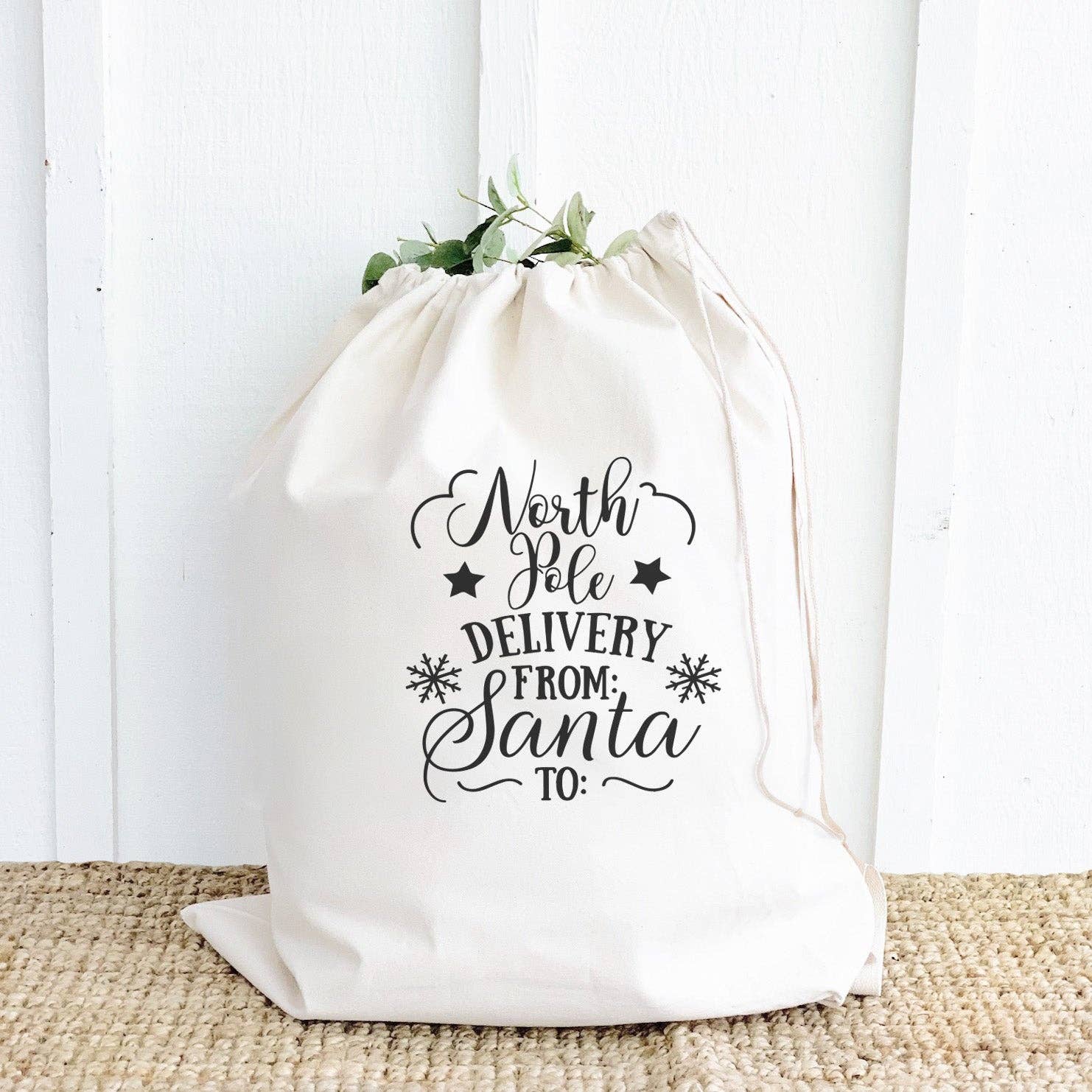 Indigo Tangerine - Wholesale Gift Sack - North Pole Delivery (Blank) - Santa Sack2