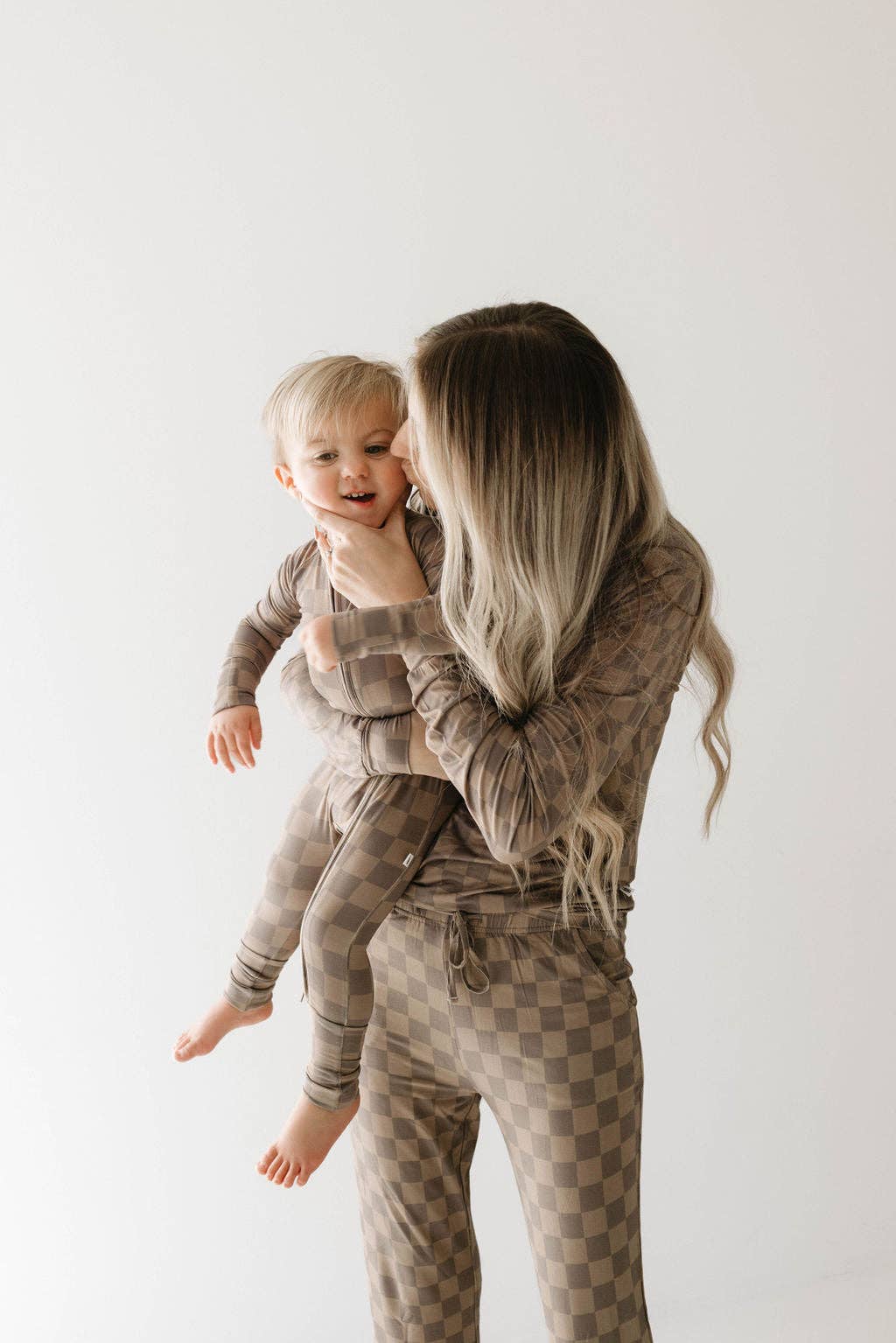 Forever French Baby - Wholesale Sleepwear Set - Women's - Women's Bamboo Pajama | Faded Brown Checkerboard9