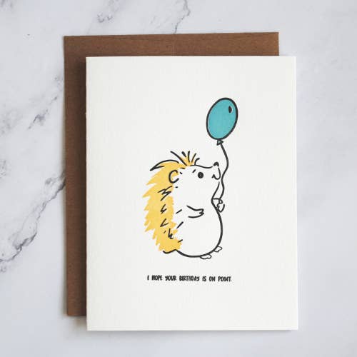 Stack Paper Press – Engroshandel Fødselsdagskort – Håber din fødselsdag er på punkt Letterpress Card1