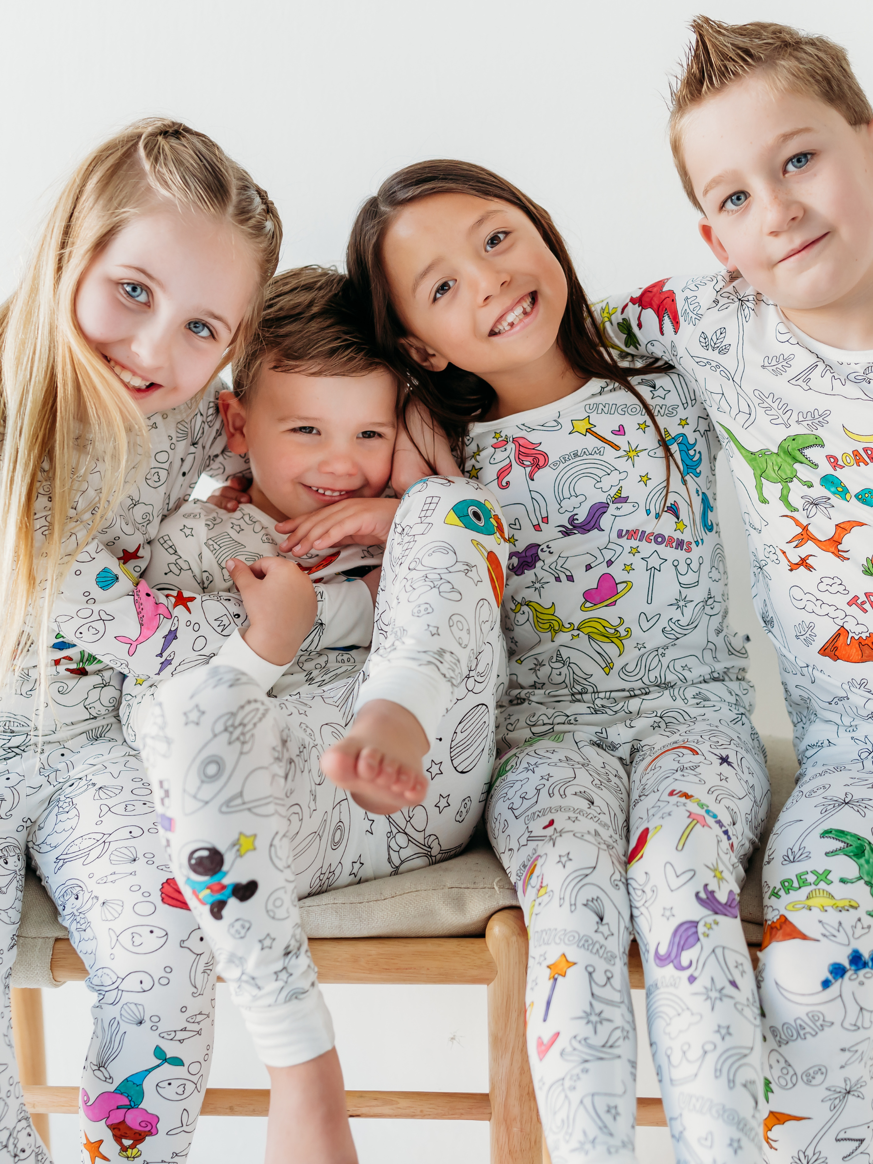 Bee Colorful Co. - Wholesale Sleepwear Set - Kids - Unicorn Coloring Pajamas 2 piece set made from Bamboo13
