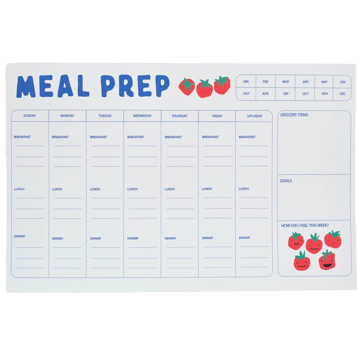 MEAL PREP CALENDAR for wholesale by Tea Time