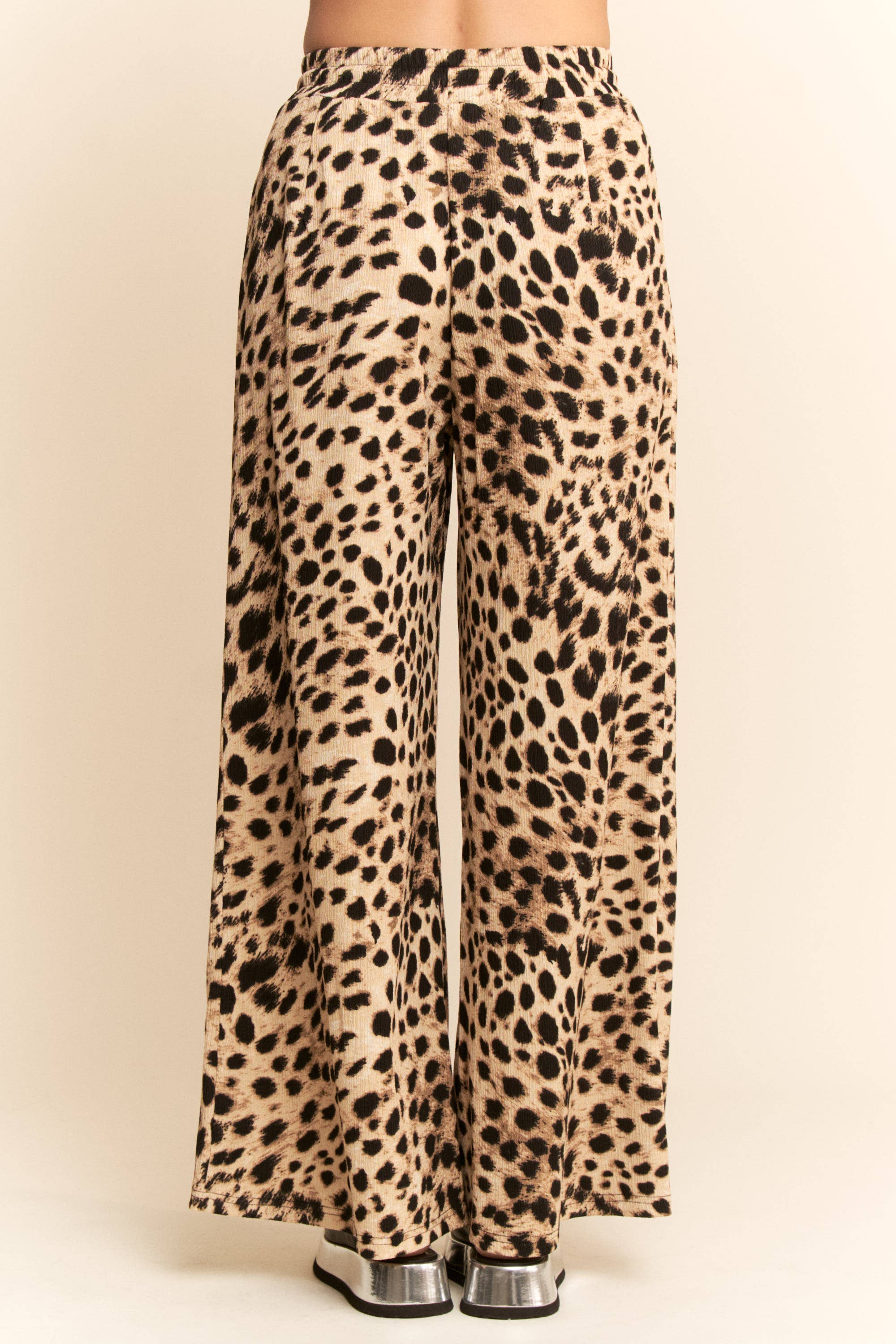 Davi & Dani - Wholesale Pants - Women's - WAIST STRING LEOPARD PRINTED STRAIGHT LONG  PANTS16