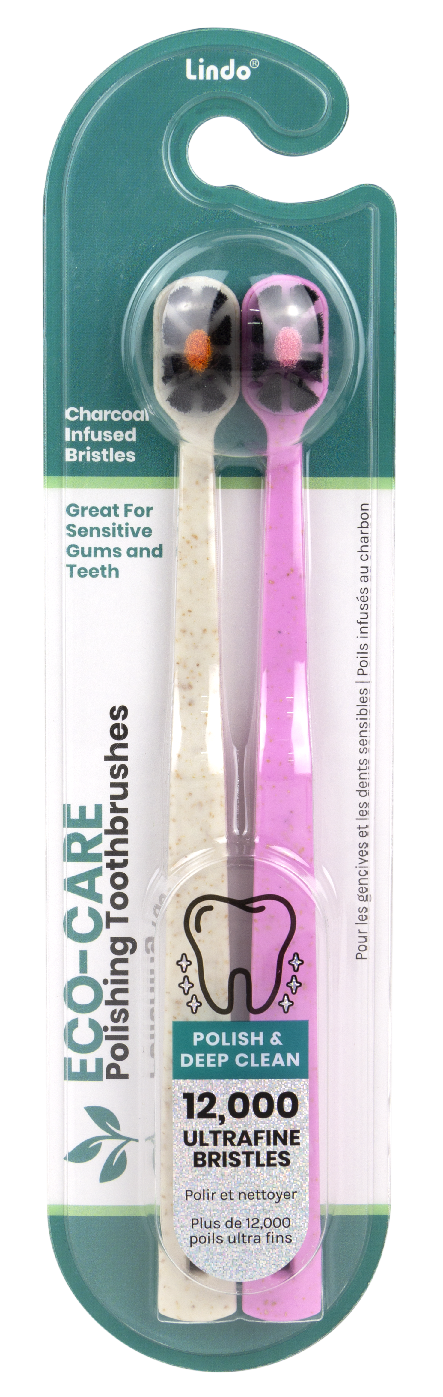 Lindo - Vente Brosses à dents - Lot de 2 brosses à dents à polir Lindo Eco-Care1