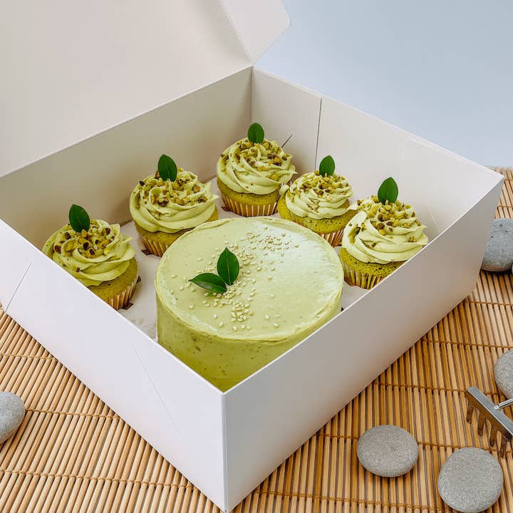 Clear Cake & Cupcake Bento Box 1+5 - Bakery Supply for wholesale by Sweet Degrees Kitchen