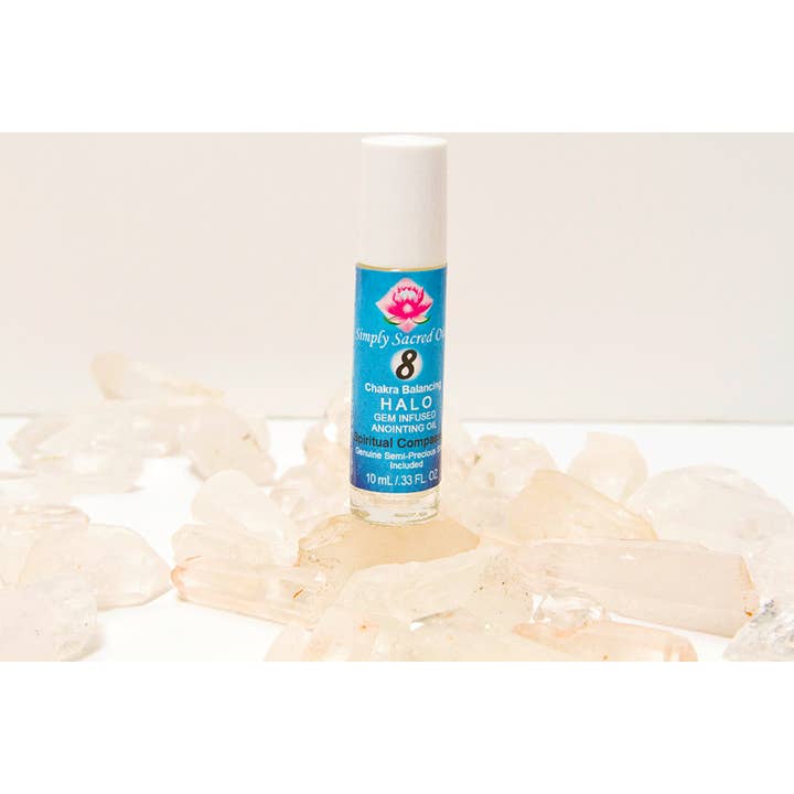 Simply Sacred Oils, Inc. - Vente Huile essentielle - Chakra 8 — Lumière blanche halo/compassion spirituelle faite w/Eo