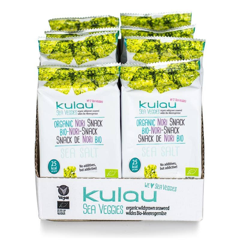 KULAU - Wholesale Puffed Snack - 8x KULAU Organic Nori Snack Sea Salt 4 g2