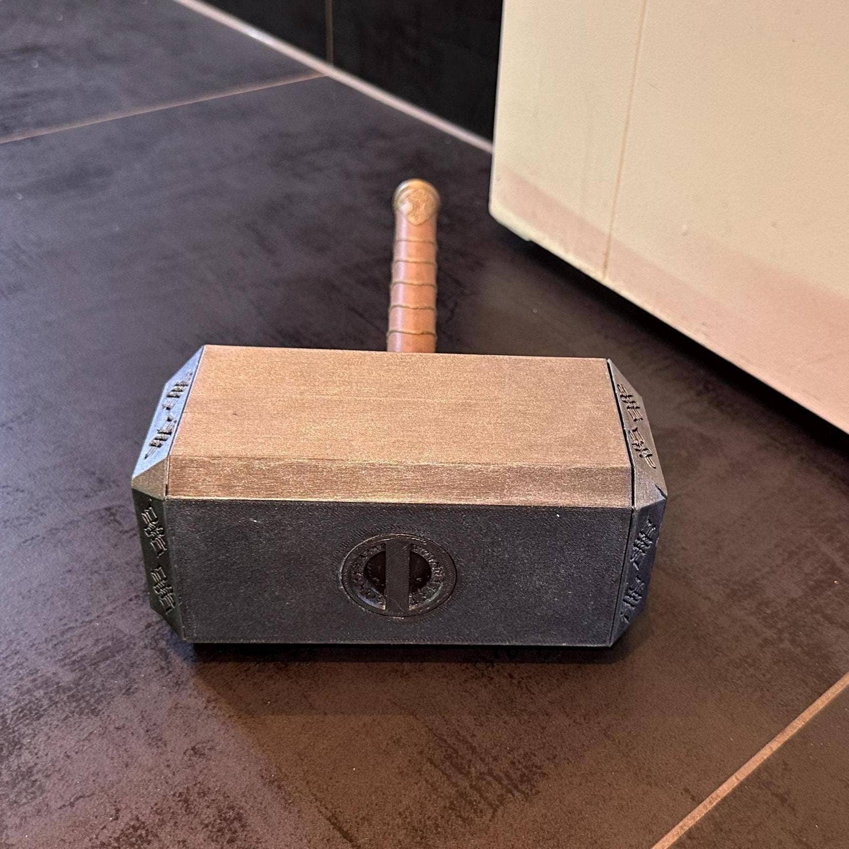 <3 Studio - Wholesale Door Stop - Thor’s Hammer Door Stopper |Fillable Mjølnir Metallic Finish3