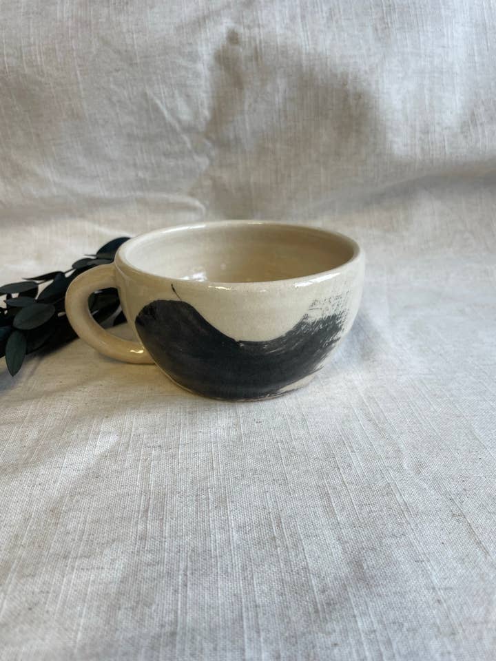 The Maker's Mark 300ml Cappuccino Mug for wholesale by Charlotte Manser Ceramics