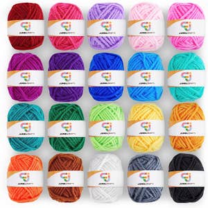 12x50g Acrylic Yarn Skeins 1300 Yards Soft Acrylic Crochet Yarn for  Crocheting and Knitting Multicolor Rainbow Colorful Craft Yarn for Knitting  and