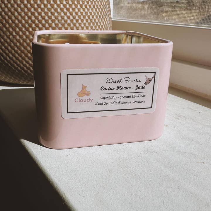 Cloudy Babe - Wholesale Jar/Filled Candle - Desert Sunrise Candle! Cactus Flower & Jade 2
