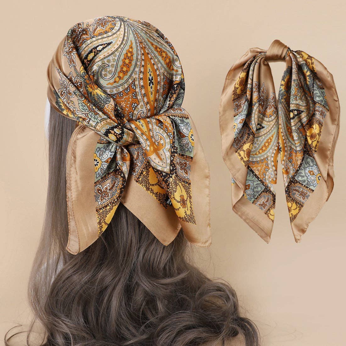 Funkyrel® Atzbranding Limited - Wholesale Scarf - Women's - Scarvii - Paisley Square Scarf10