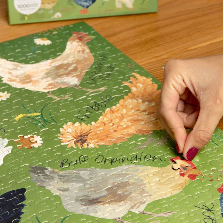 1canoe2 | One Canoe Two Paper Co. - Wholesale Puzzle - Adult - Chicken Meadows - 1,000 Piece Jigsaw Puzzle