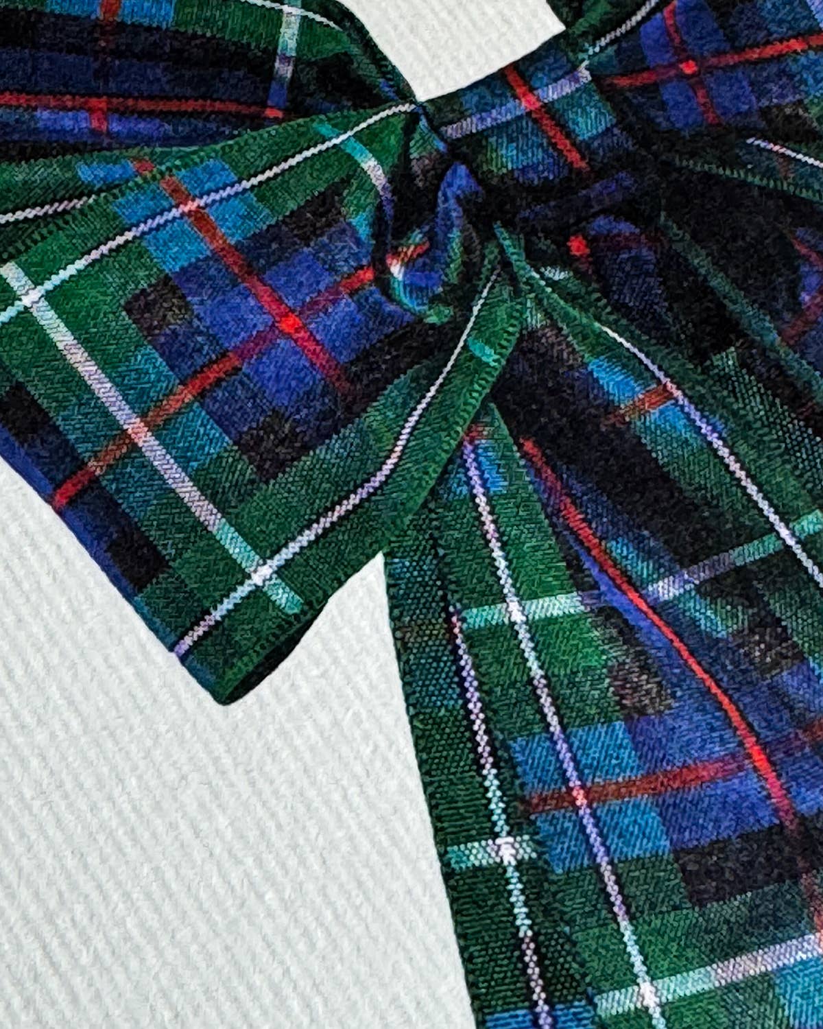 Canonbury Press - Wholesale Everyday Greeting Card - Blue & Green Tartan Bow Greeting Card | Birthday Card1