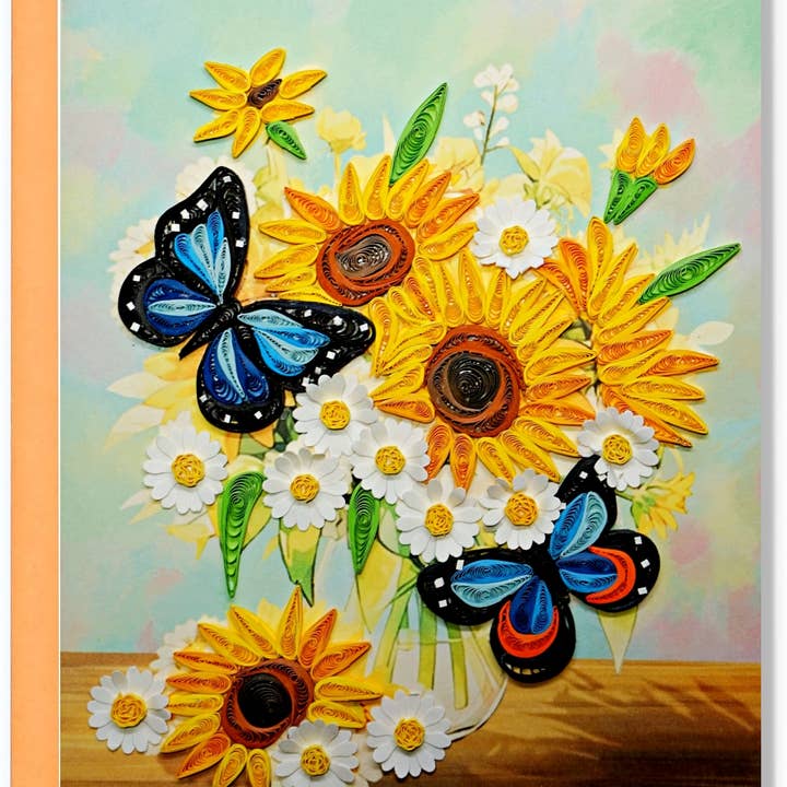 Wonder Paper Art - Wholesale Everyday greeting card - Sunflower Quilling Card , 5x7 inches card3