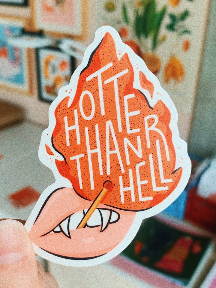 Pegatina Hotter Than Hell para venta al por mayor de Olivia Faye Co