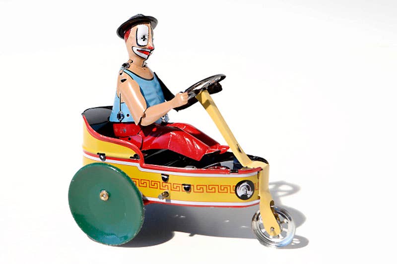 die Blechfabrik e.K. - Wholesale Wind-Up Toy - Kids - Drunk Clown, Made in Spain, Original Paya0