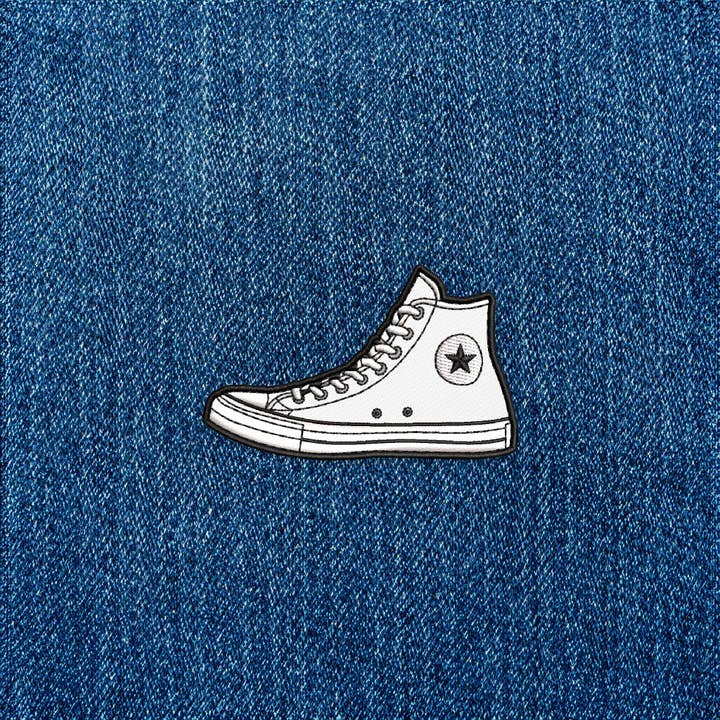 Studio Ten Design - Wholesale Patch - White High Top Sneaker Iron-on Patch