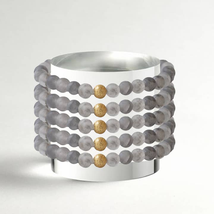 Lenny & Eva - Wholesale Beaded Bracelet - Gemstone Bracelet-Cloudy Quartz, 6mm