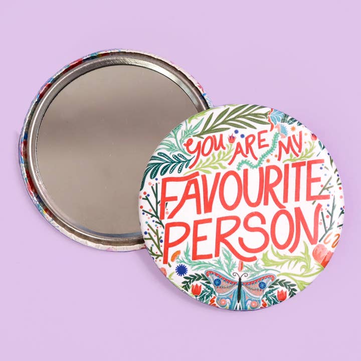 You're My Favourite Person Pocket Mirror | Compact | Makeup for wholesale by Fawn & Thistle Ltd (US Duties Paid)