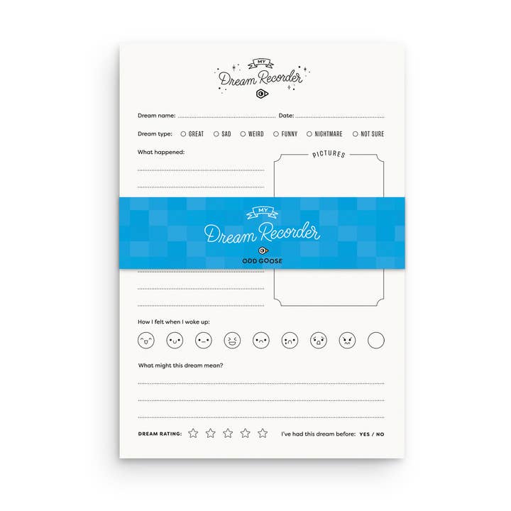 Dream Recorder Creative Notepad for Journaling for wholesale by Odd Goose Stationery