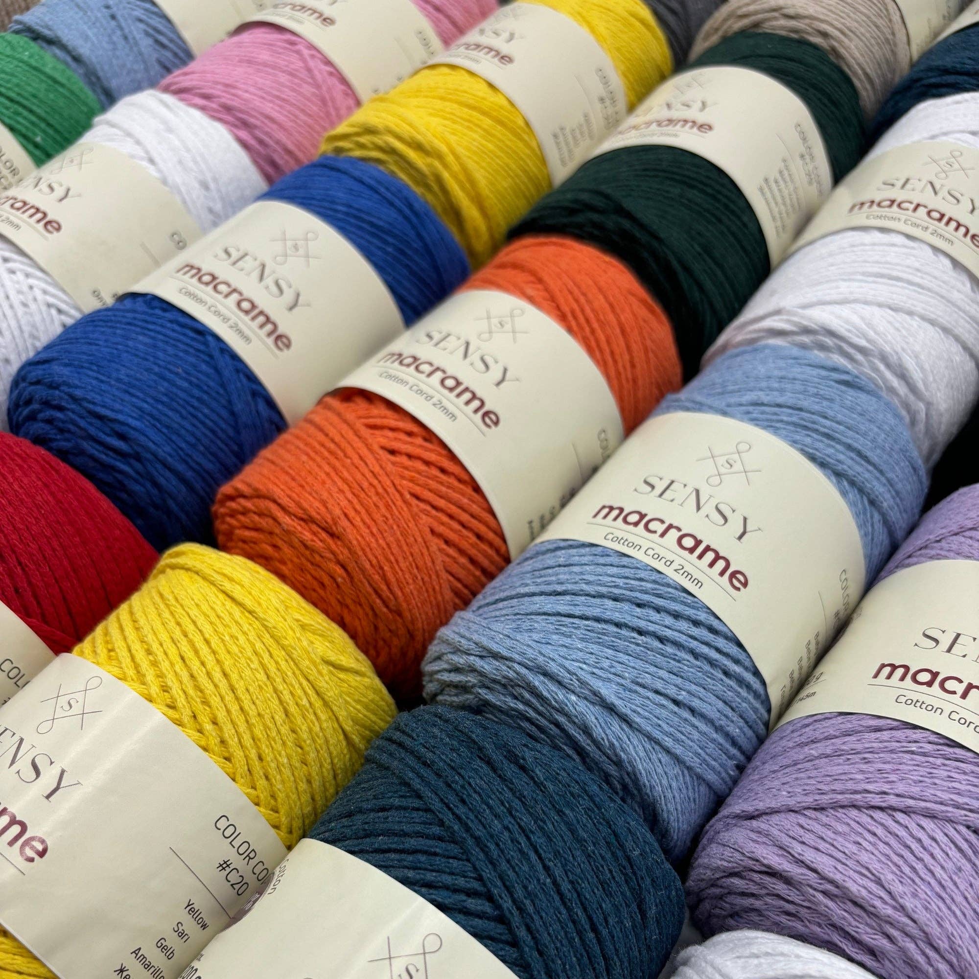 Sensy - Wholesale Yarn - Sensy Premium 2mm - 160 yards 100% Recycled Cotton Macrame Cord39