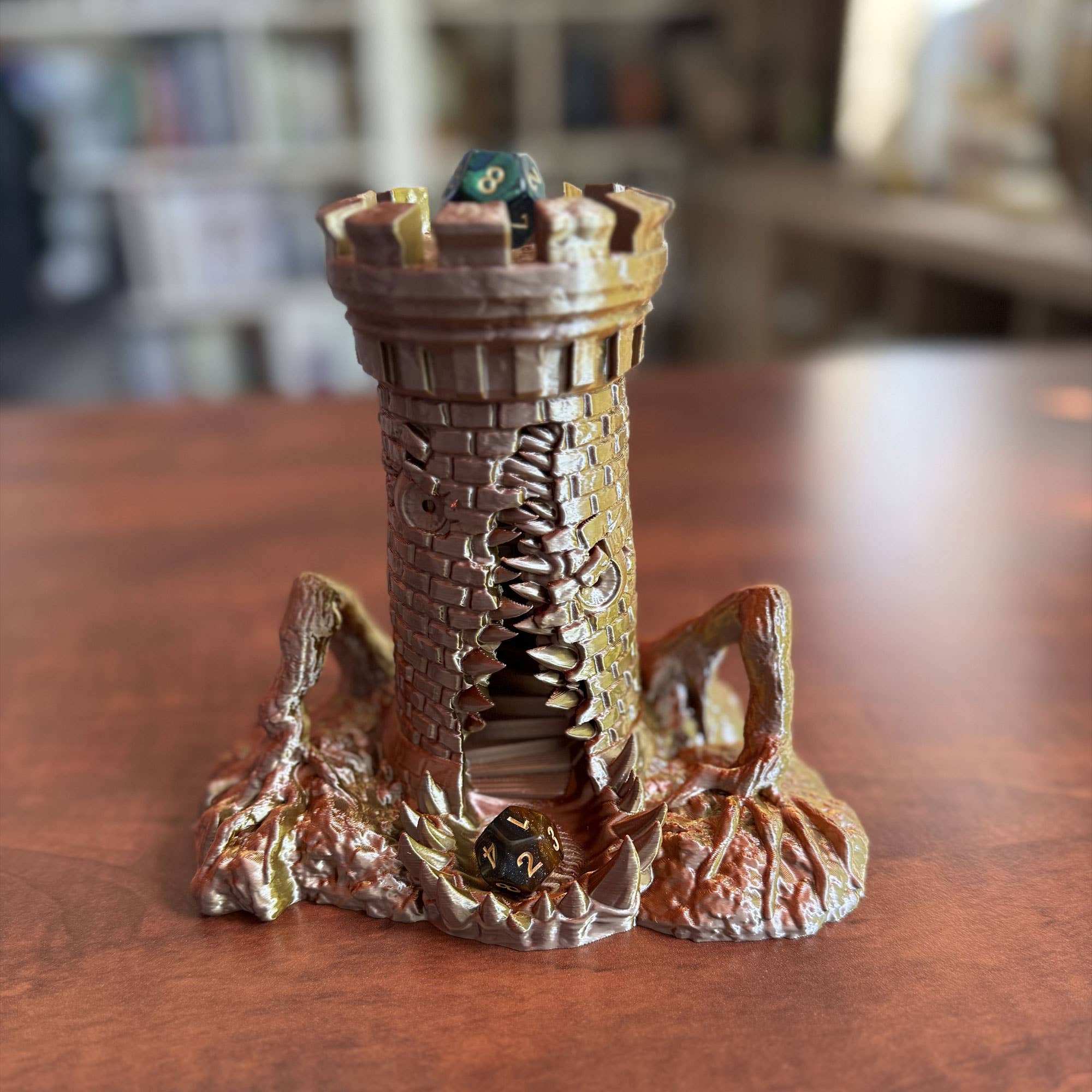 American Carver LLC - Wholesale Dice - Mimic Root Legs Dice Tower | TTRPG, D&D, Pathfinder, CoC1