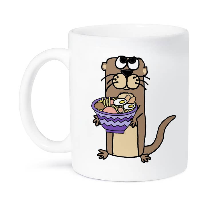 3dRose – Engroshandel Kaffekrus – 3dRose, Sjovt sødt havodder spiser ramen nudler tegneserie, krus8