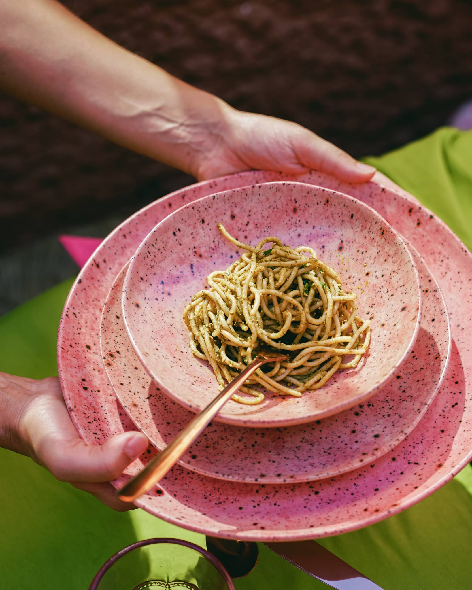 Alfar Tierra Cocida - Vendita all'ingrosso Servizio da tavola - Set di stoviglie in gres fatto a mano 3 pezzi – Blush Edit4