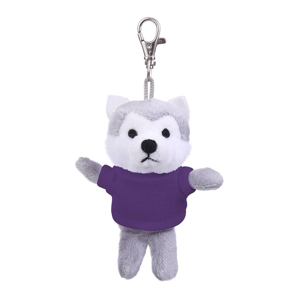Plushland - Wholesale Keychain - Unisex - 4" Keychain - Husky with customized shirt9