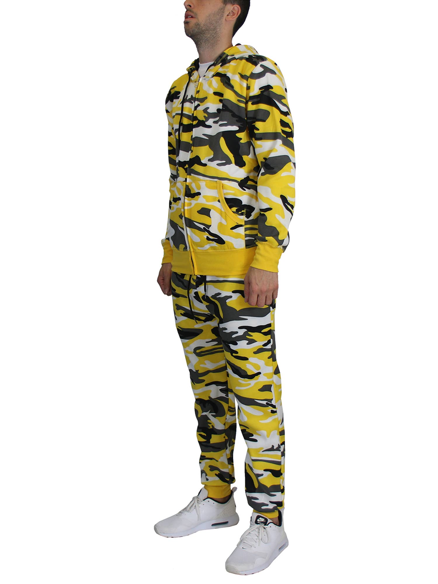 Galaxy By Harvic - Wholesale Lounge Set - Men's - Men’s Slim Fit Camo Hoodie & Jogger 2-Piece Top & Bottom Set2