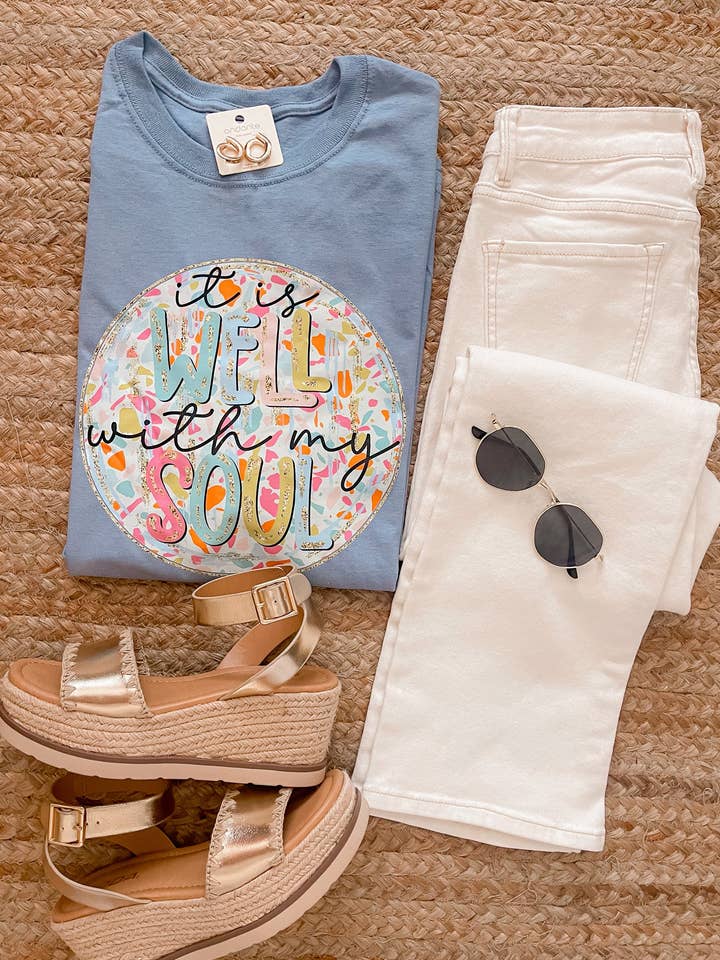 It Is Well With My Soul Graphic Tee (S-2XL) for wholesale by The Sassy Owl