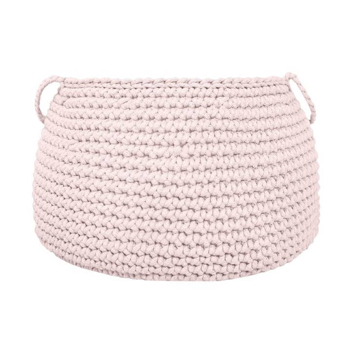 Cesta de ganchillo, talla L | ROSA PÁLIDO para venta al por mayor de Zuri House