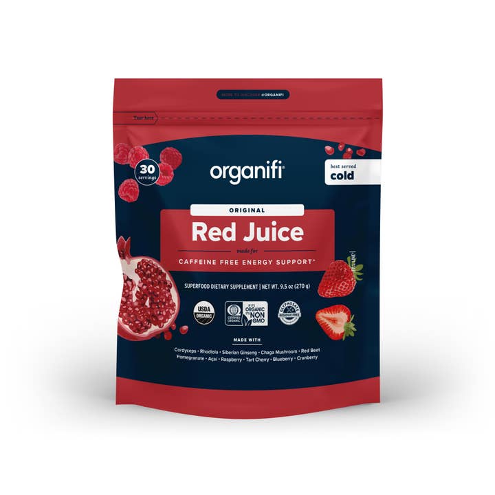 Organifi – Engroshandel Pulver til sunhedsdrik – Rød Juice - Energiforøgende Bær Adaptogen Blend