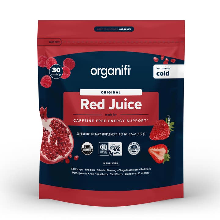 Organifi - Vente Boisson diététique en poudre - Jus Rouge - Mélange Adaptogène de Baies Énergisantes0